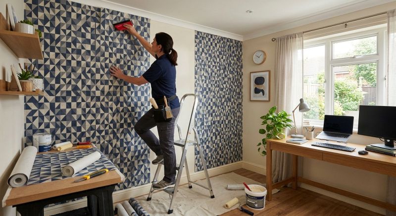Bedroom Wallpaper Installation in Conroe, TX